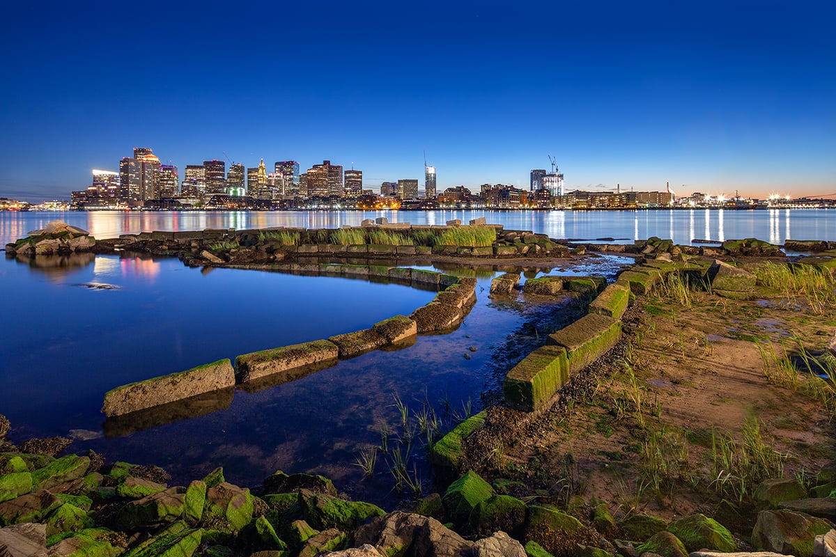 Lendlease Americas developed Clippership Wharf, a mixed-use development on the East Boston waterfront, where flooding and sea level rise are concerns. Image by Ed Wonsek Art Works; courtesy of Lendlease