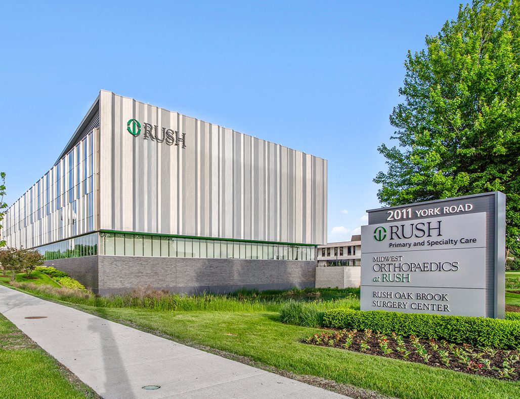 RUSH Oak Brook Medical Center is currently 99 percent occupied. Image courtesy of Remedy Medical Properties