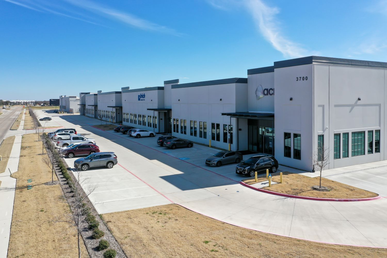 An aerial view of Plano Commerce Center in Plano, Texas