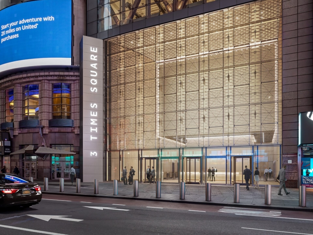 The office tower at 3 Times Square in Manhattan.