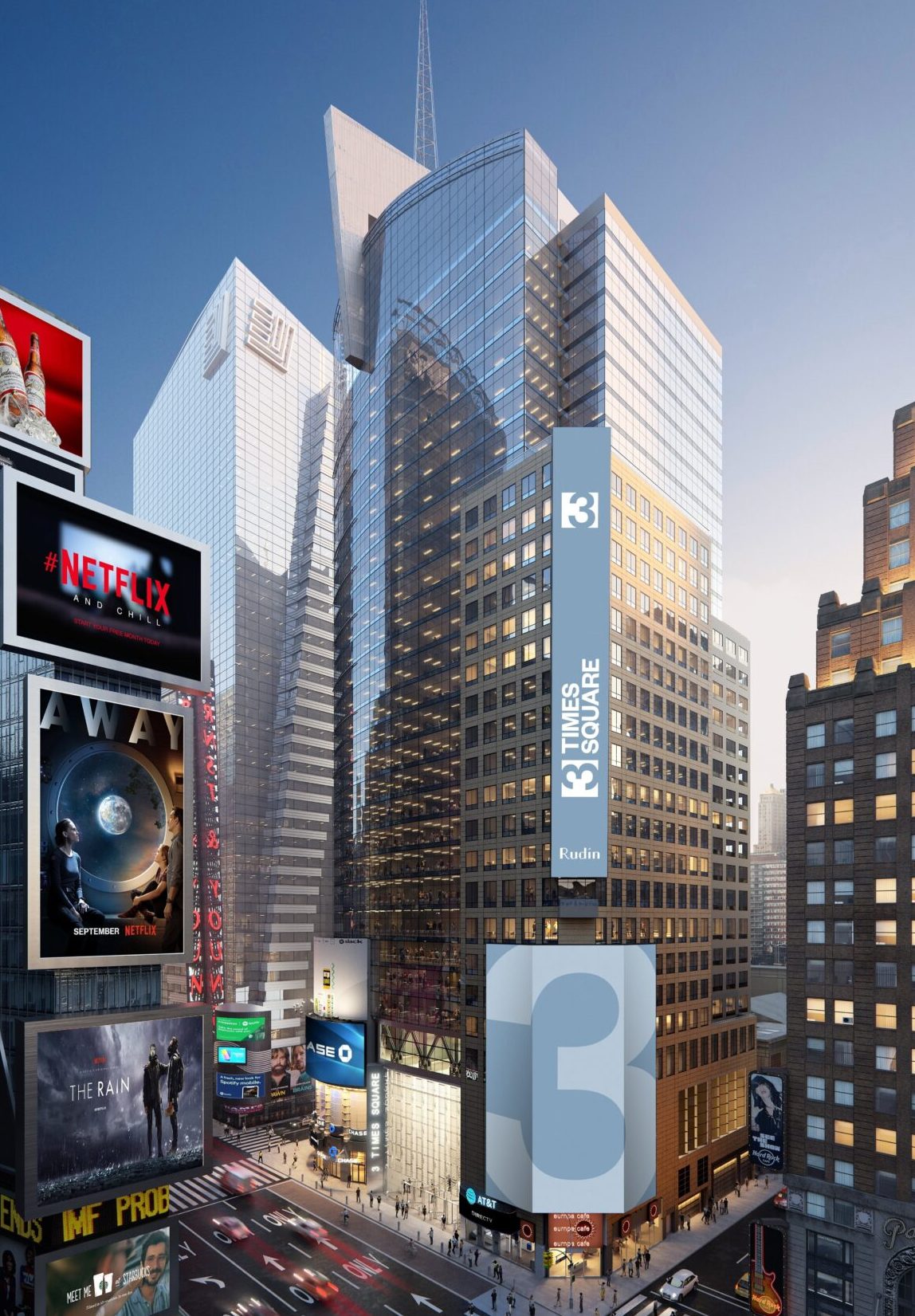 The office tower at 3 Times Square in Manhattan.