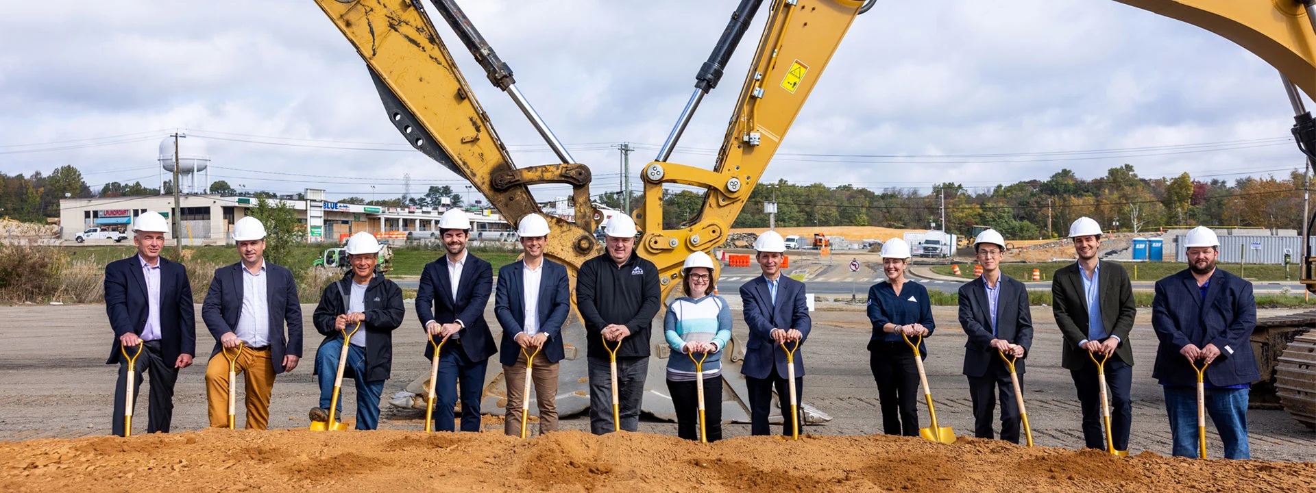 Photo of the groundbreaking ceremony at Agile Cold Storage's new facility in Claymont, Del.