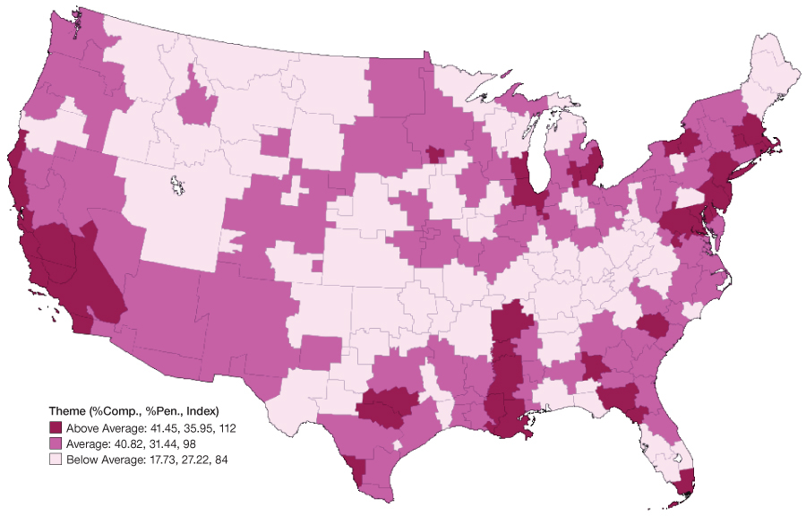 Staying Single Commercial Property Executive   215 Nielsen Map 