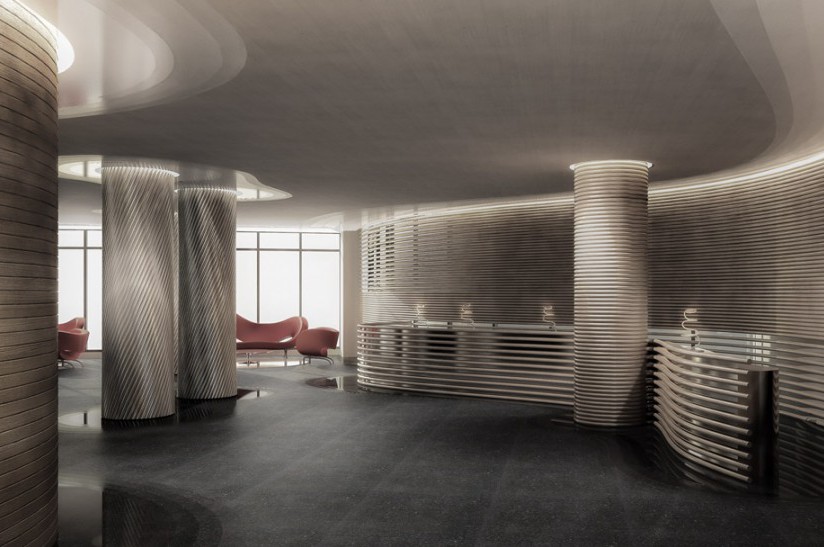 Watergate Hotel in Washington, D.C., interior rendering