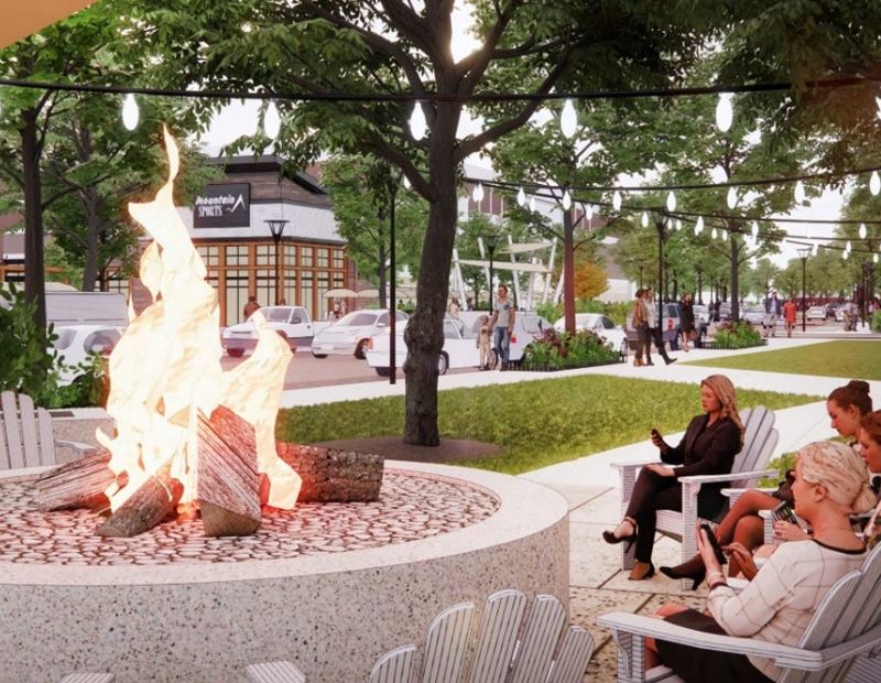 Eastern Hills Town Center - a view from the firepit