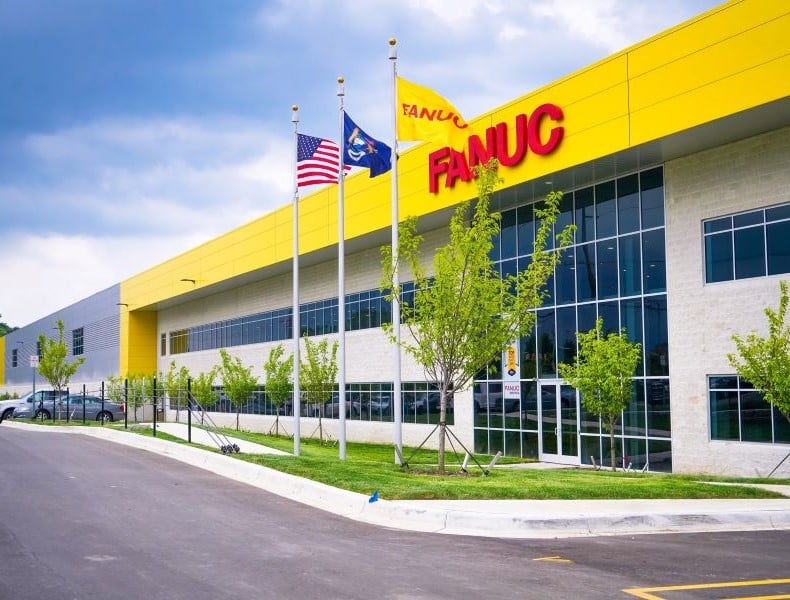 FANUC America’s new West Campus facility entrance