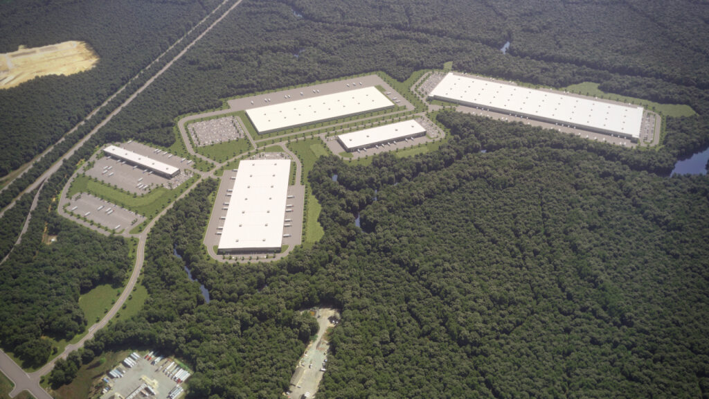 Aerial rendering of New Kent Logistics Center