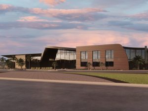 Rendering of planned Novva data center slated to break ground in Mesa, Ariz.