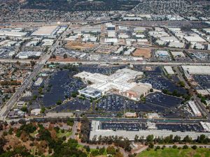 Aerial view of Puente Hills Mall in City of Industry, Calif.