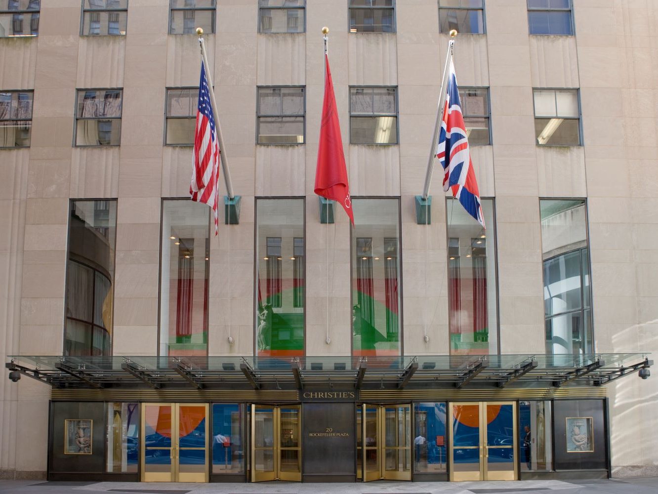 Exterior shot of a building within Rockefeller Center, the massive Manhattan complex