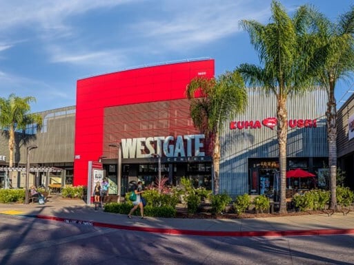 Picture depicts Westgate Center's entrance.