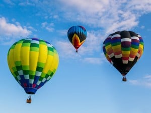 Three Hot Air Balloons