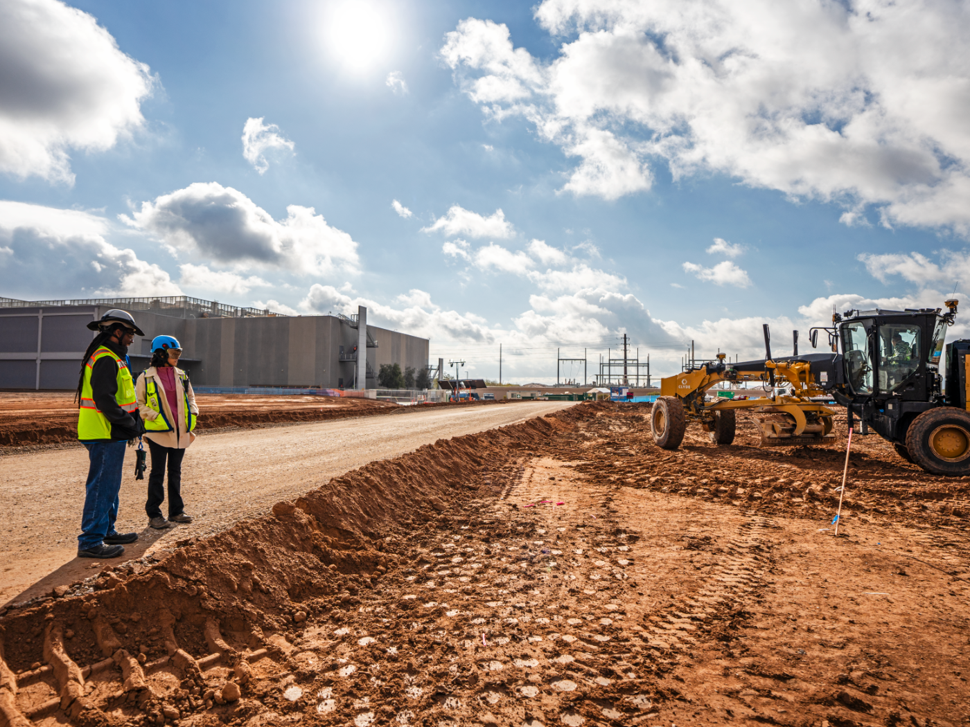 Construction site at EdgeCore's Culpeper, Va., campus.