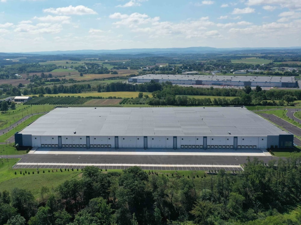 Exterior shot of Hamburg Logistics Center in Hamburg, Penn.