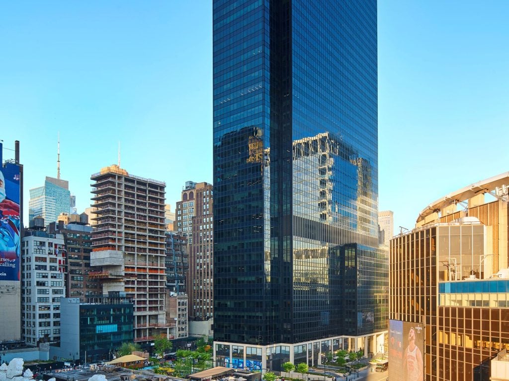 Exterior shot of Vornado's PENN 1 office tower in Manhattan.