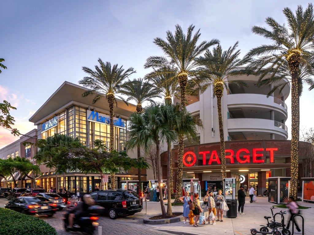 Exterior shot of The Shops at Midtown Miami