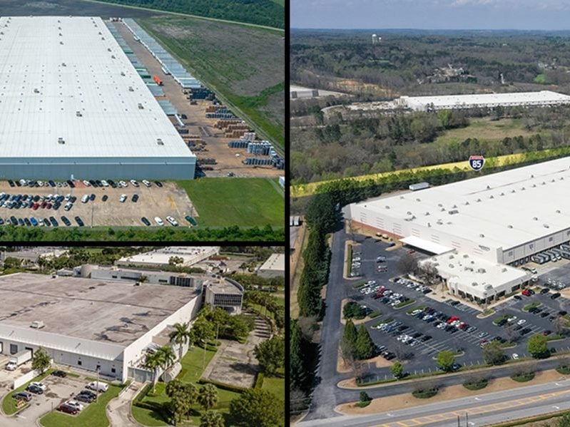 Home Depot Cedar Port Distribution Center in Baytown, Texas; Havertys Distribution Center in Braselton, Ga.; and 10000 NW 15th Terrace in Miami, Fla.