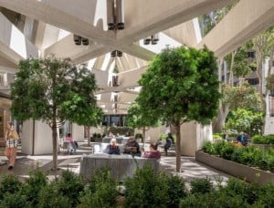 New lobby area at Transamerica Pyramid Center