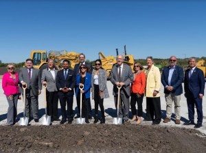 Picture from the groundbreaking ceremony in Aurora, Ill., with key participants.