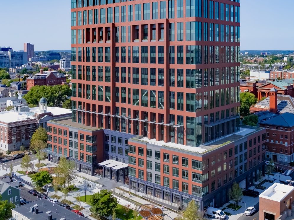 Exterior shot of 40 Thorndike in Cambridge, Mass.