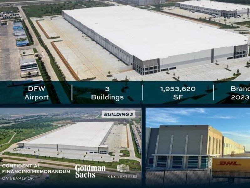 The three buildings are part of the second and third phases of the DFW Commerce Center