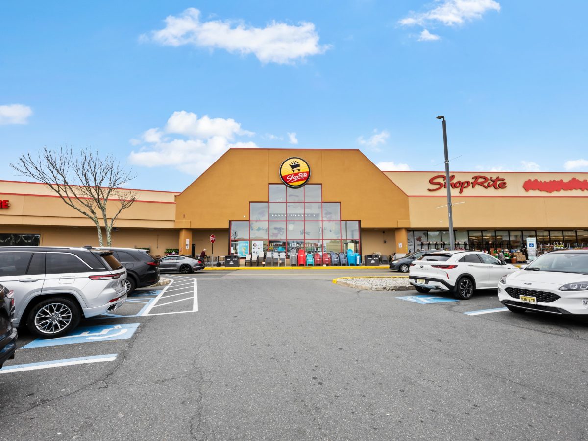 Exterior shot of Lacey Mall, a shopping center in Lacey Township, N.J.