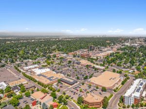 Aerial shot of University Hills