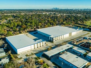 Aerial shot of Urban District 290, an industrial park in Houston.