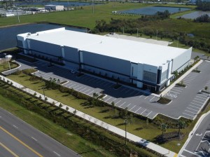 Aerial rendering of one of the industrial buildings at Gateway Logistics Center in St. Petersburg, Fla.