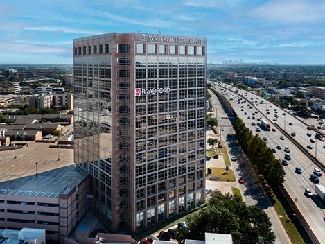 Exterior shot of Meadow Park Tower in Dallas.