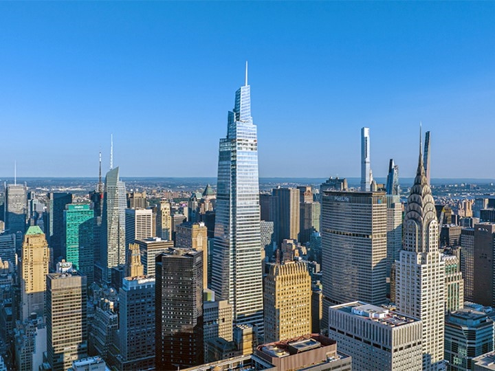 Exterior shot of One Vanderbilt Avenue in Midtown Manhattan.