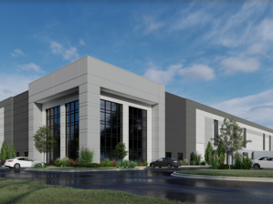 Rendering of Plainfield Business Center's first industrial building in Plainfield, Ill.