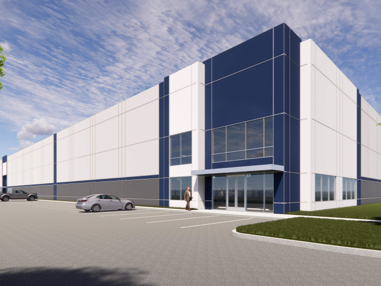 Exterior rendering of one of the industrial buildings to be developed by Realterm and NIT Industrial in El Paso, Texas.