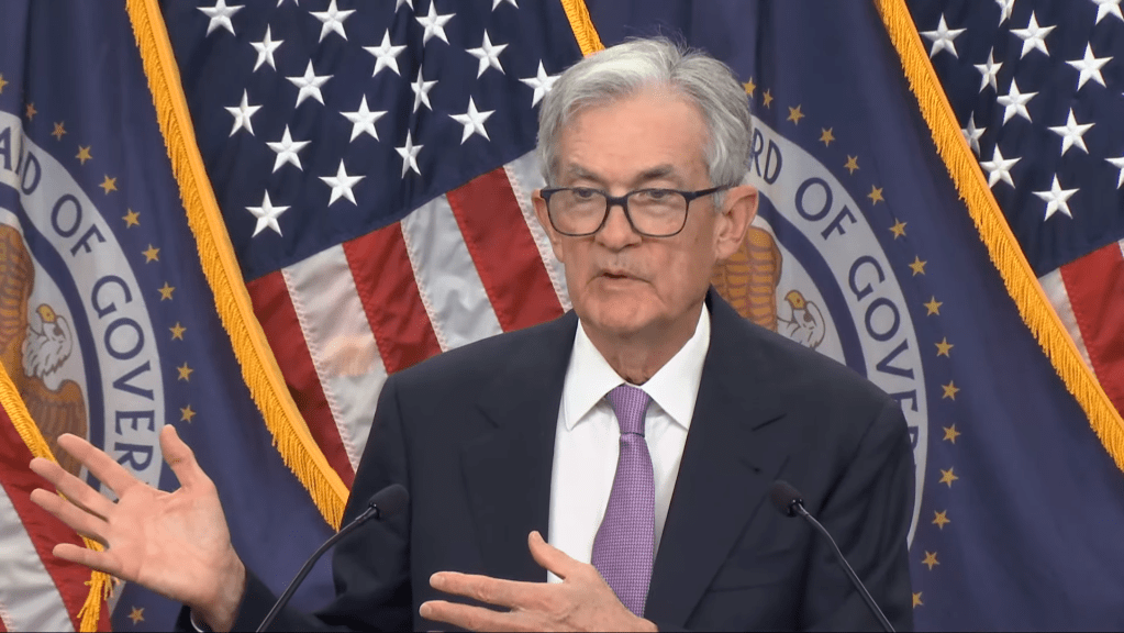 Jerome Powell speaks at the November press conference