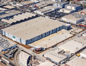 Aerial view of Union Commerce Center in central Los Angeles