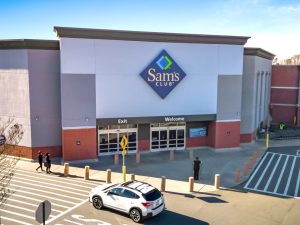 Exterior shot of Sam's Club, one of the tenants at Windsor Square in Matthews, N.C.