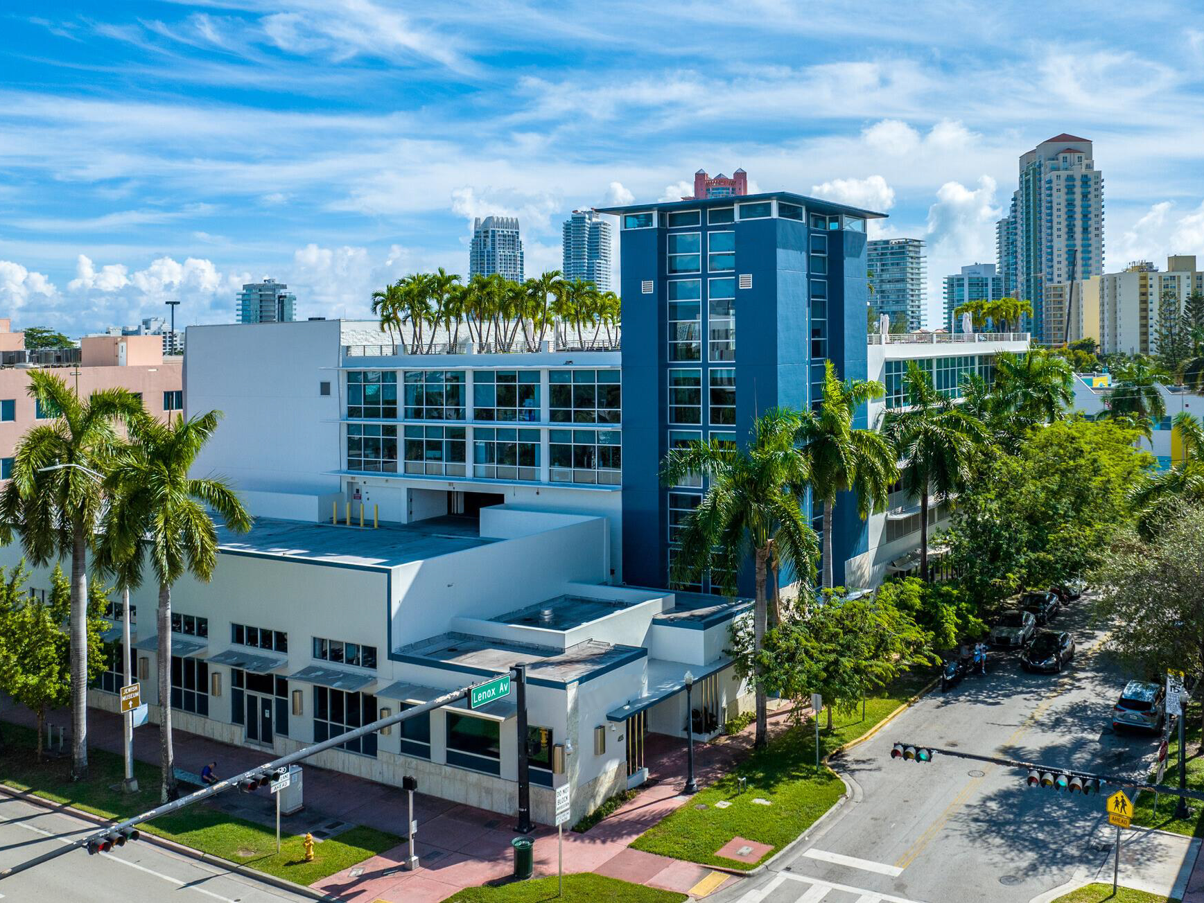 Exterior shot of 429 Lenox, a 45,789-square-foot Class A office building in Miami Beach, Fla.