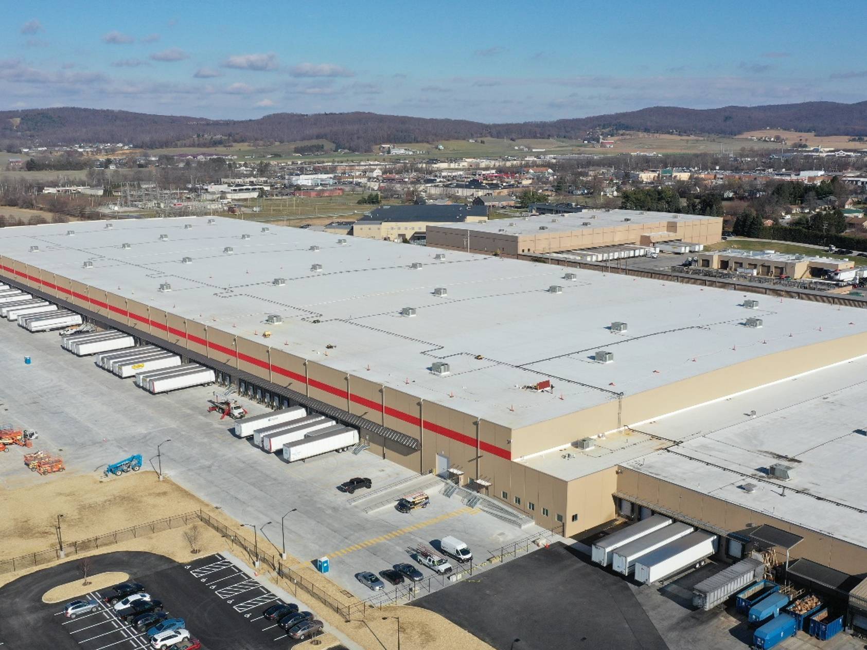 Aerial shot of the Rice Distribution Center in Hanover, Pa.