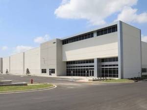 Exterior shot of the industrial facility at 11384 Progress Way in Olive Branch, Miss.