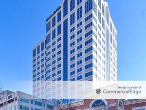 Exterior shot of Armada Hoffler Tower, a 23-story, 324,000-square-foot office building in Virginia Beach, Va.