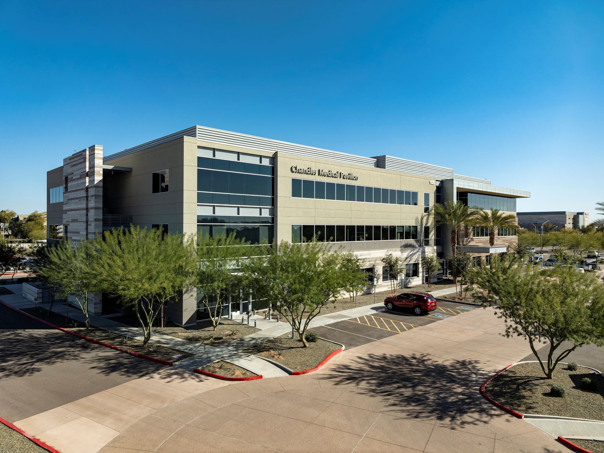 Exterior shot of Chandler Medical Pavilion, a 65,931-square- foot outpatient facility in Chandler, Ariz.