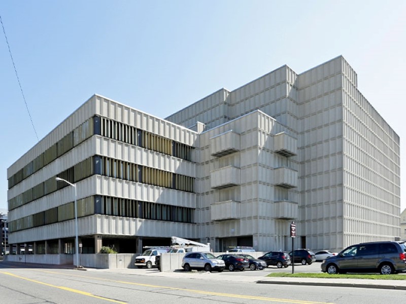 Exterior shot of AT&T's central office in Kalamazoo, Mich.