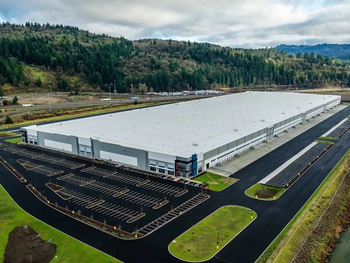 Aerial view of Mid I-5, an industrial facility in Kelso, Wash.