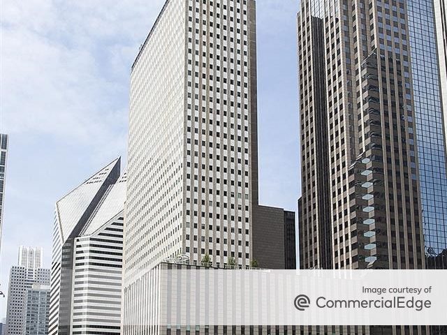 Exterior shot of One Pru, a 41-story, 1.2 million square feet office building in Chicago.