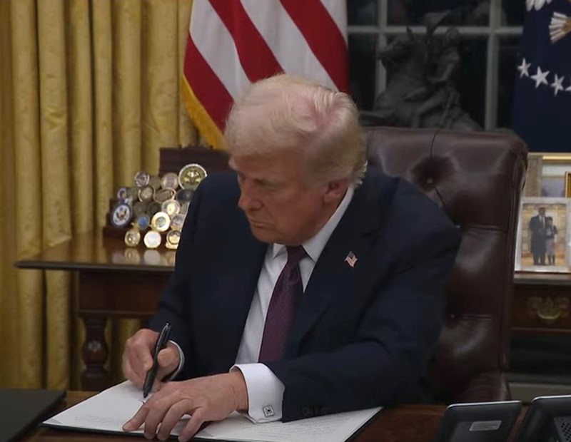 Donald Trump signing executive orders