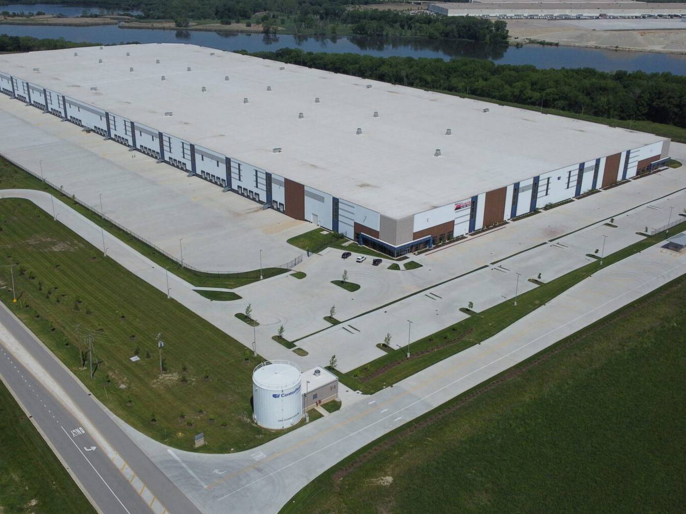 Aerial shot of CenterPoint Properties' industrial facility in Joliet, Ill.