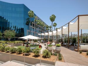 Exterior shot of one of the six buildings at the 957,706-square-foot Aero Long Beach office campus in Long Beach, Calif.