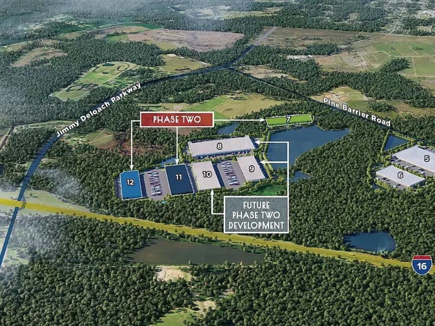 Aerial rendering of Phase Two of Horizon 16 Industrial Park