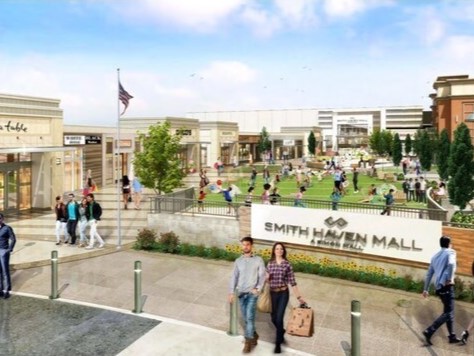 Exterior rendering of the future Smith Haven Mall in Lake Grove, N.Y.