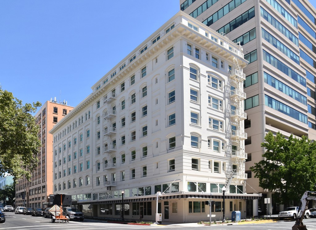 St. Clare at Capitol Park in Sacramento, an eight-story white building